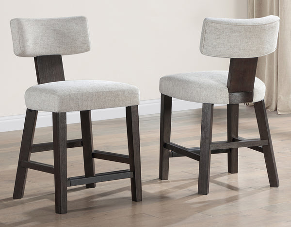 Oakley Charcoal Brown Counter Height Chair, Set of 2