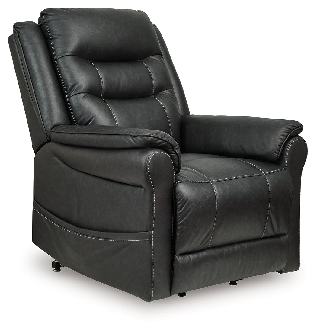 Oatman Carbon Power Lift Recliner from Ashley Furniture - Luna Furniture