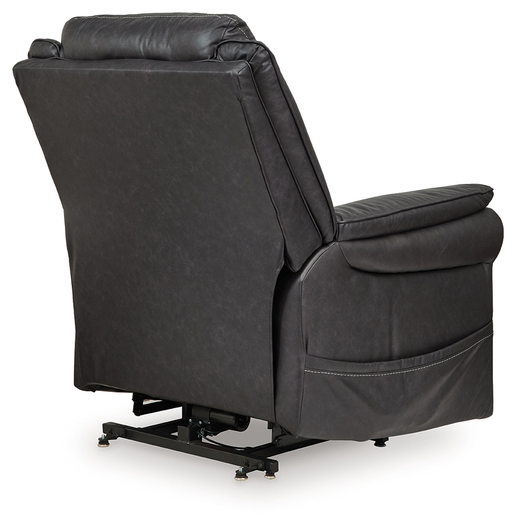 Oatman Carbon Power Lift Recliner from Ashley Furniture - Luna Furniture