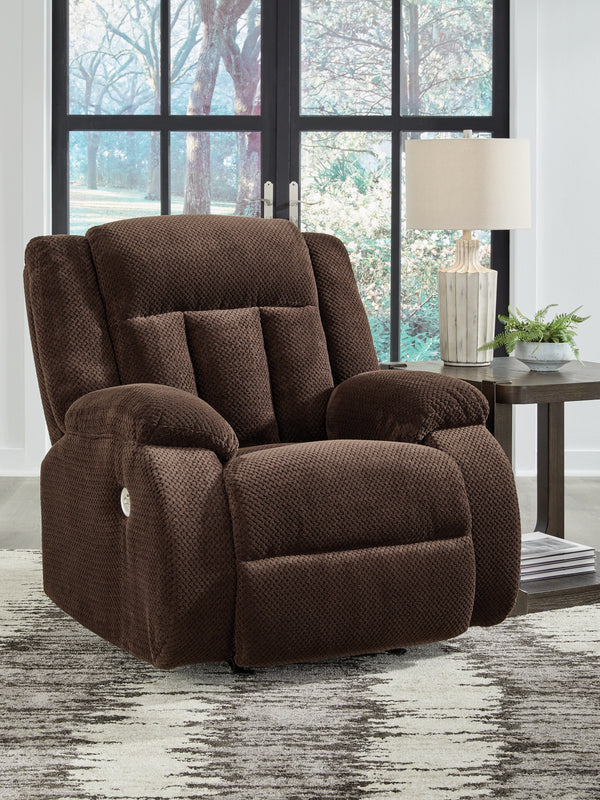 Observation Chocolate Power Recliner
