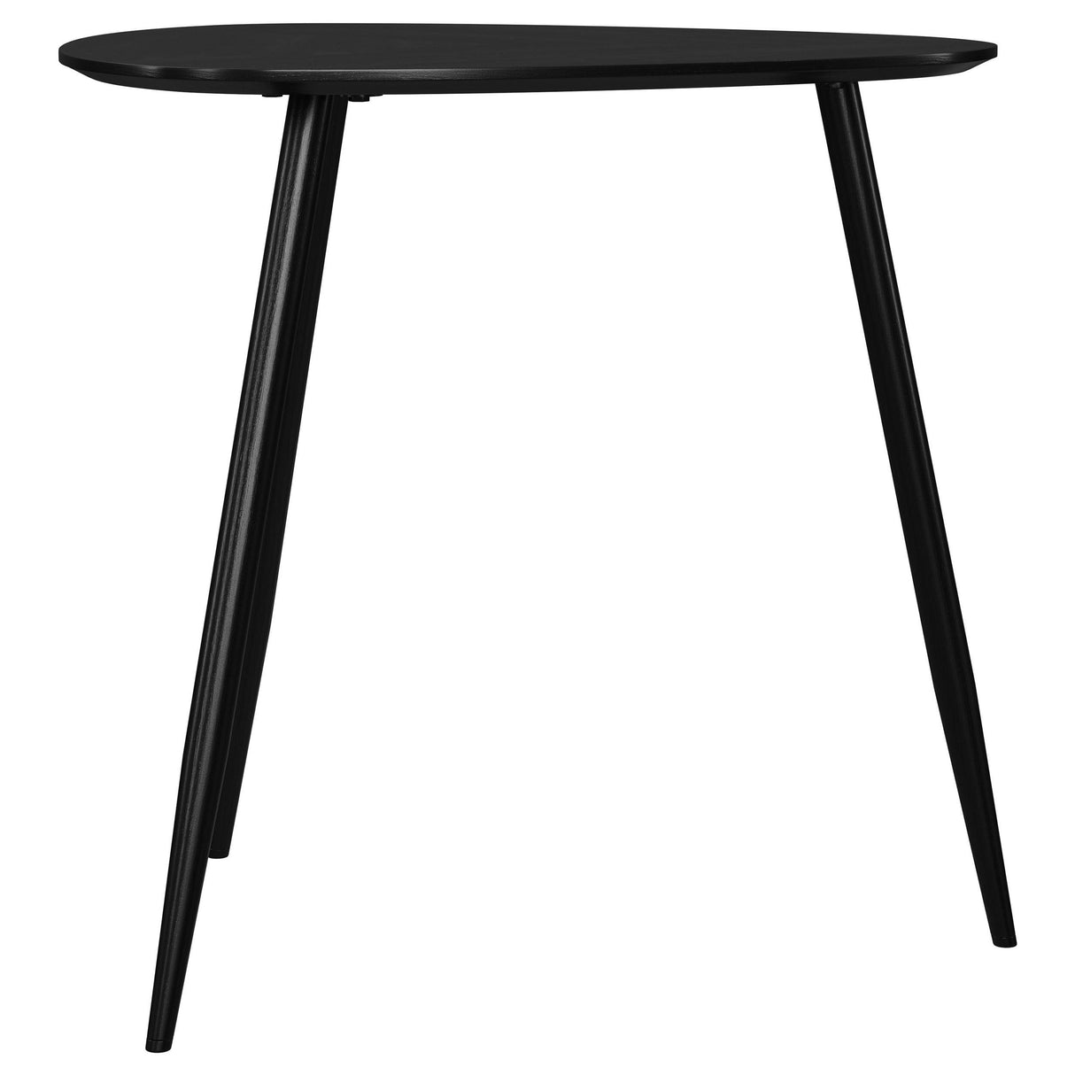 Odessa Black Triangular Solid Wood End Table from Coaster - Luna Furniture