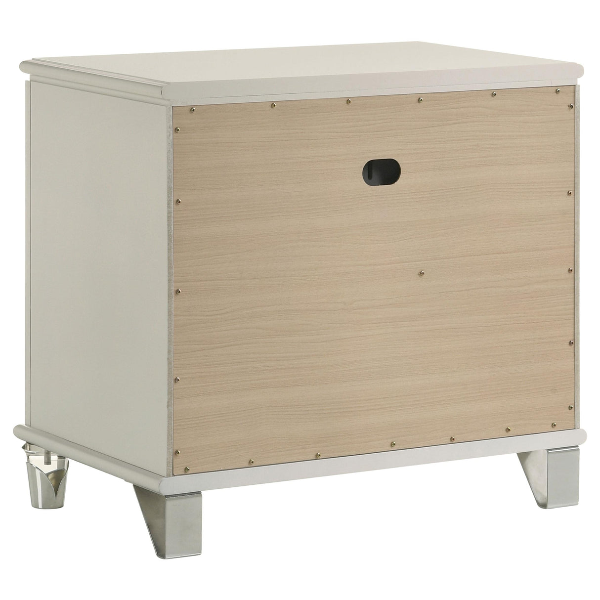 Olivia Pearl White 2-Drawer Nightstand from Coaster - Luna Furniture
