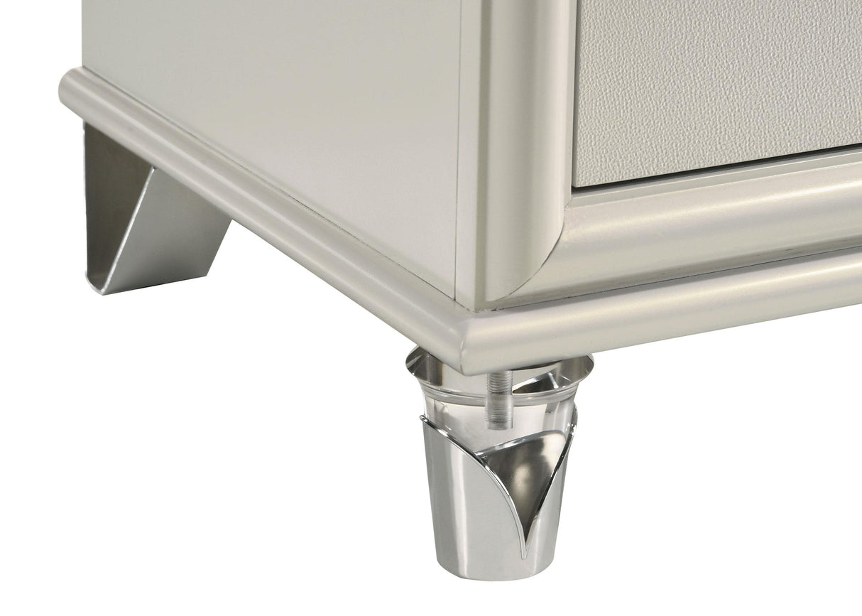 Olivia Pearl White 2-Drawer Nightstand from Coaster - Luna Furniture