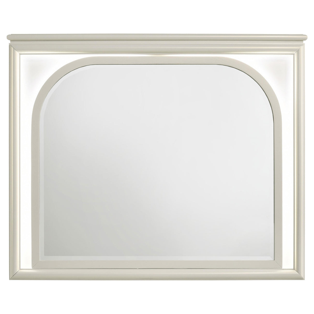 Olivia Pearl White LED Dresser Mirror (Mirror Only) from Coaster - Luna Furniture