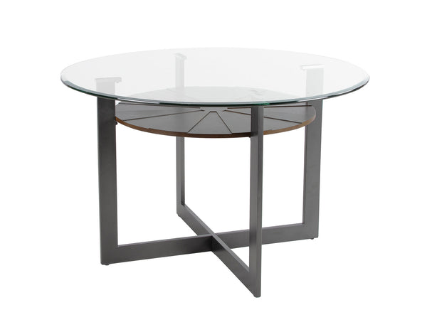 Olson 48 inch Round Glass Top Dining Table