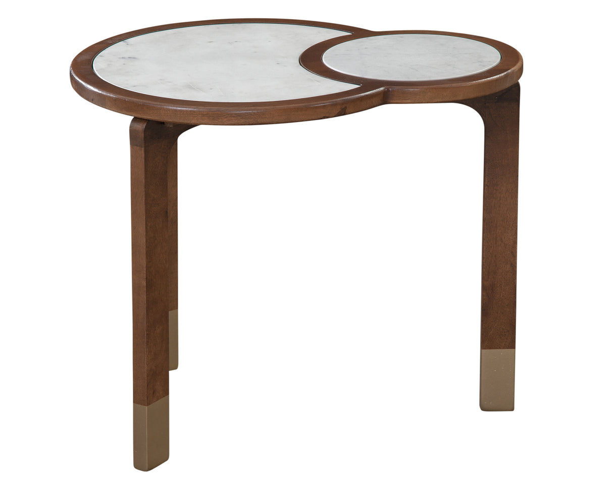 Oormi Banswara White Marble Inlay End Table from Steve Silver - Luna Furniture