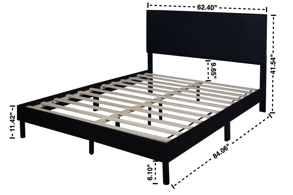 Opal Black Full Platform Bed from Happy Homes - Luna Furniture