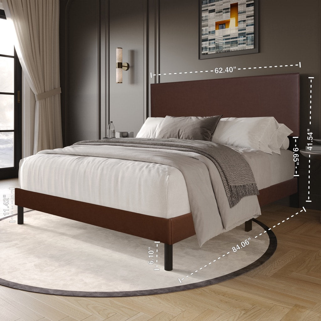 Opal Brown Queen Platform Bed from Happy Homes - Luna Furniture