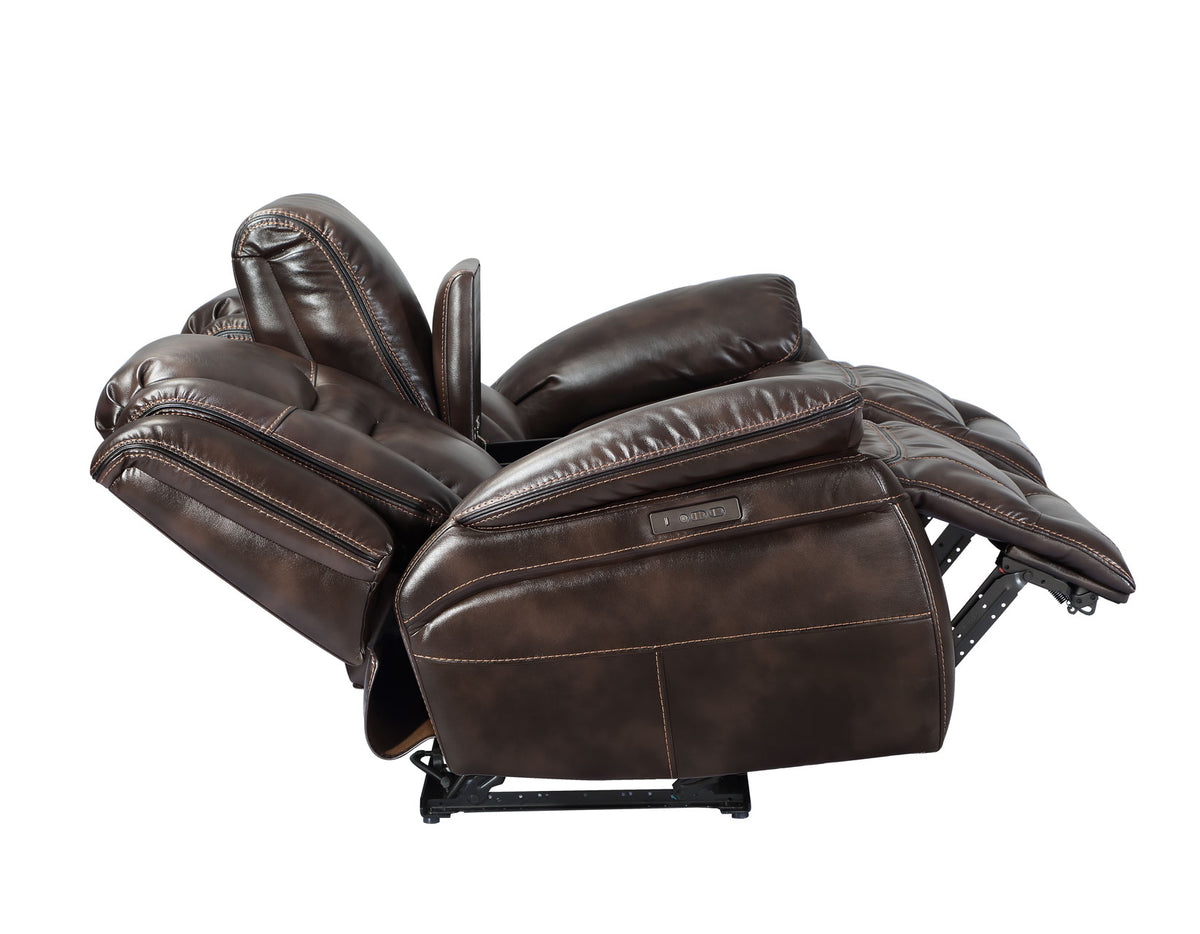 Oportuna Coffee 3-Piece Dual Power Reclining Living Room Set from Steve Silver - Luna Furniture