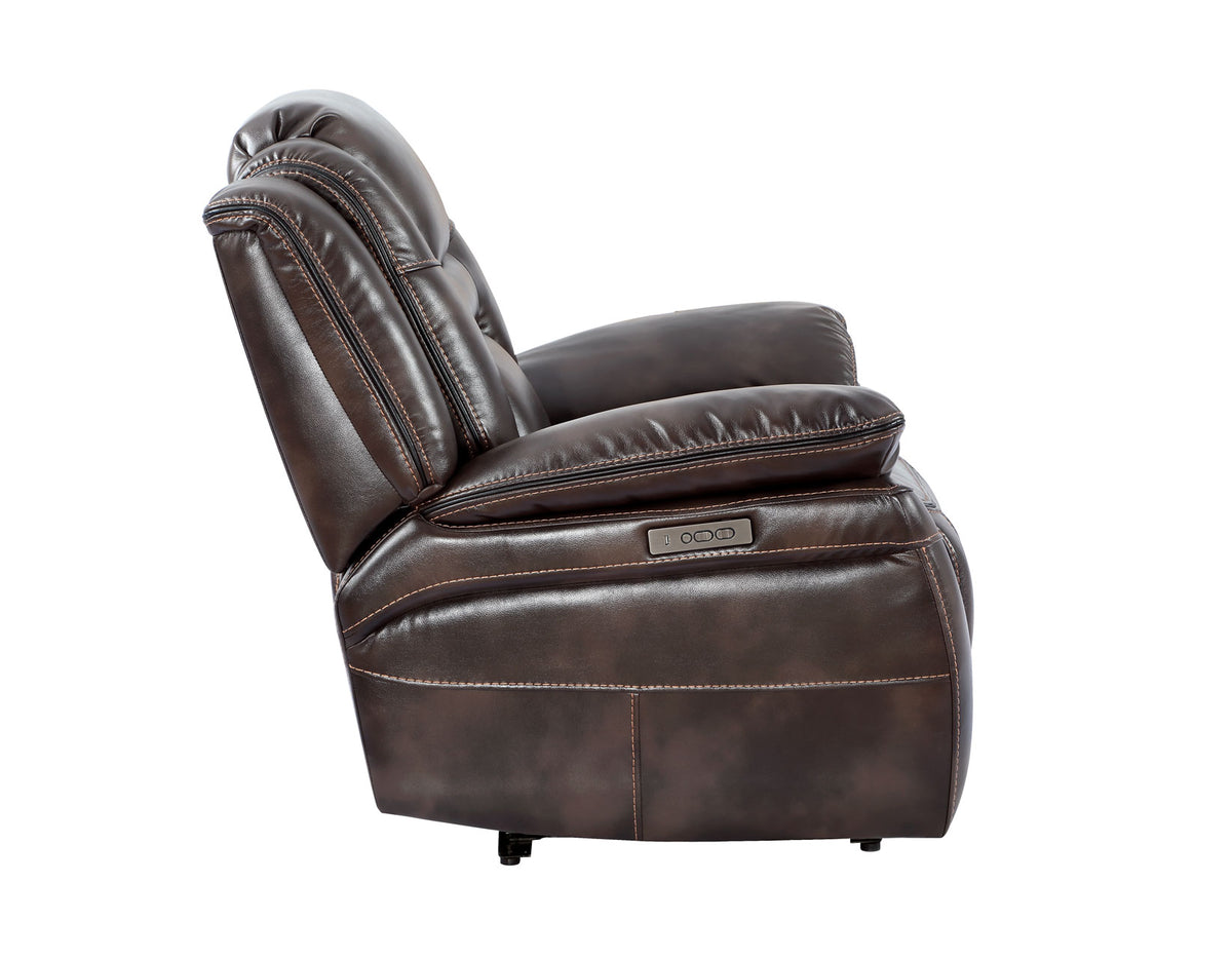 Oportuna Coffee 3-Piece Dual Power Reclining Living Room Set from Steve Silver - Luna Furniture
