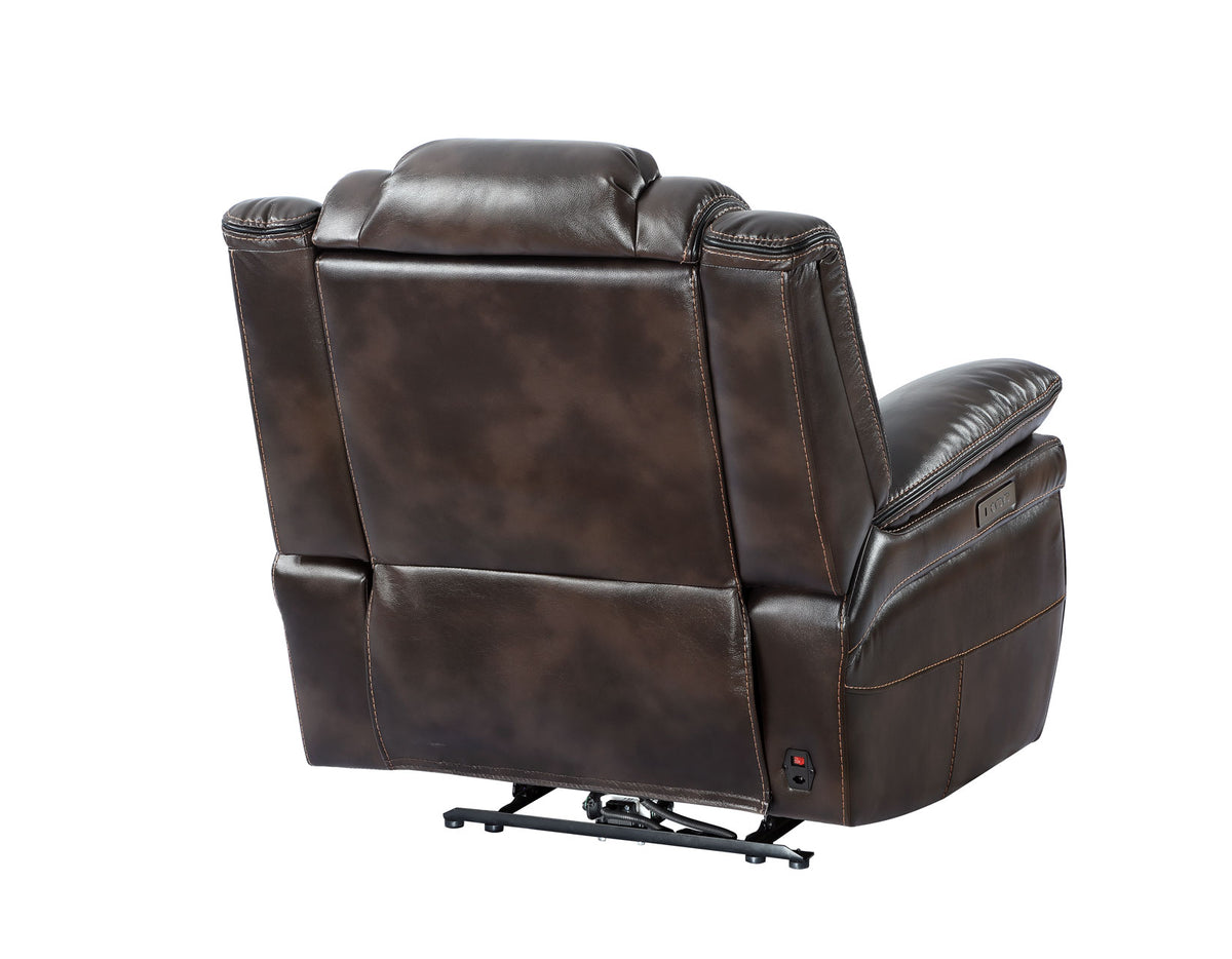 Oportuna Coffee 3-Piece Dual Power Reclining Living Room Set from Steve Silver - Luna Furniture