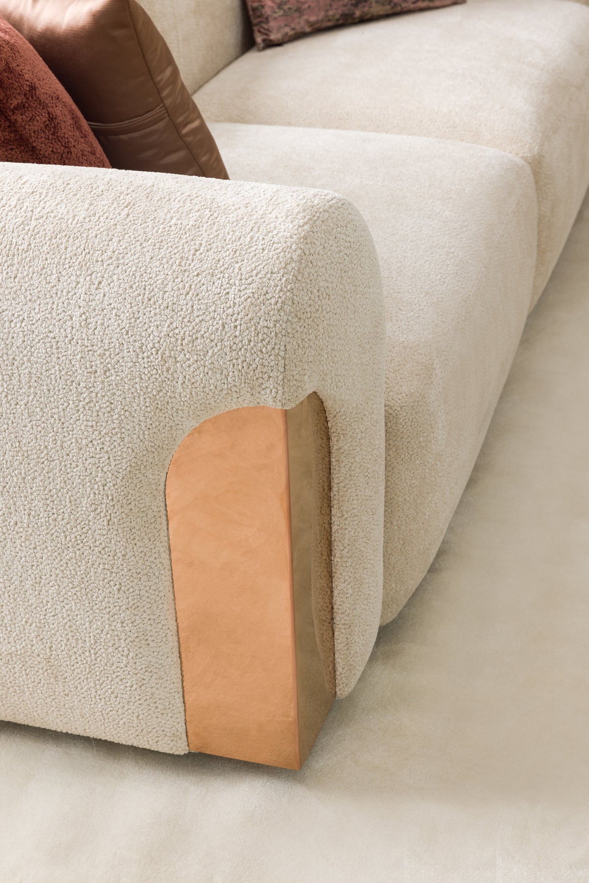 Opulenze Cream and Rose Gold Living Room Set from Luna Luxury - Luna Furniture