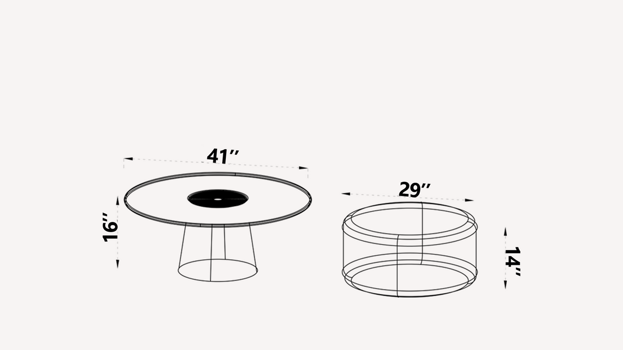 Opulenze Round Pouf from Luna Luxury - Luna Furniture