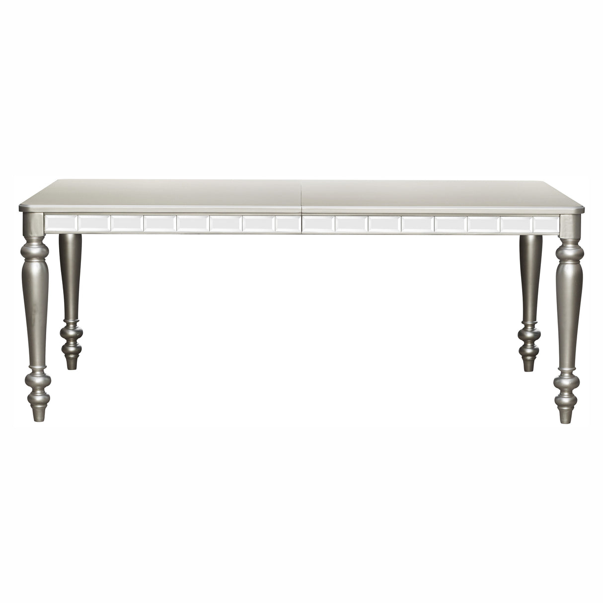 Orsina Silver Mirrored 5-Piece 96" Extendable Dining Set from Homelegance - Luna Furniture