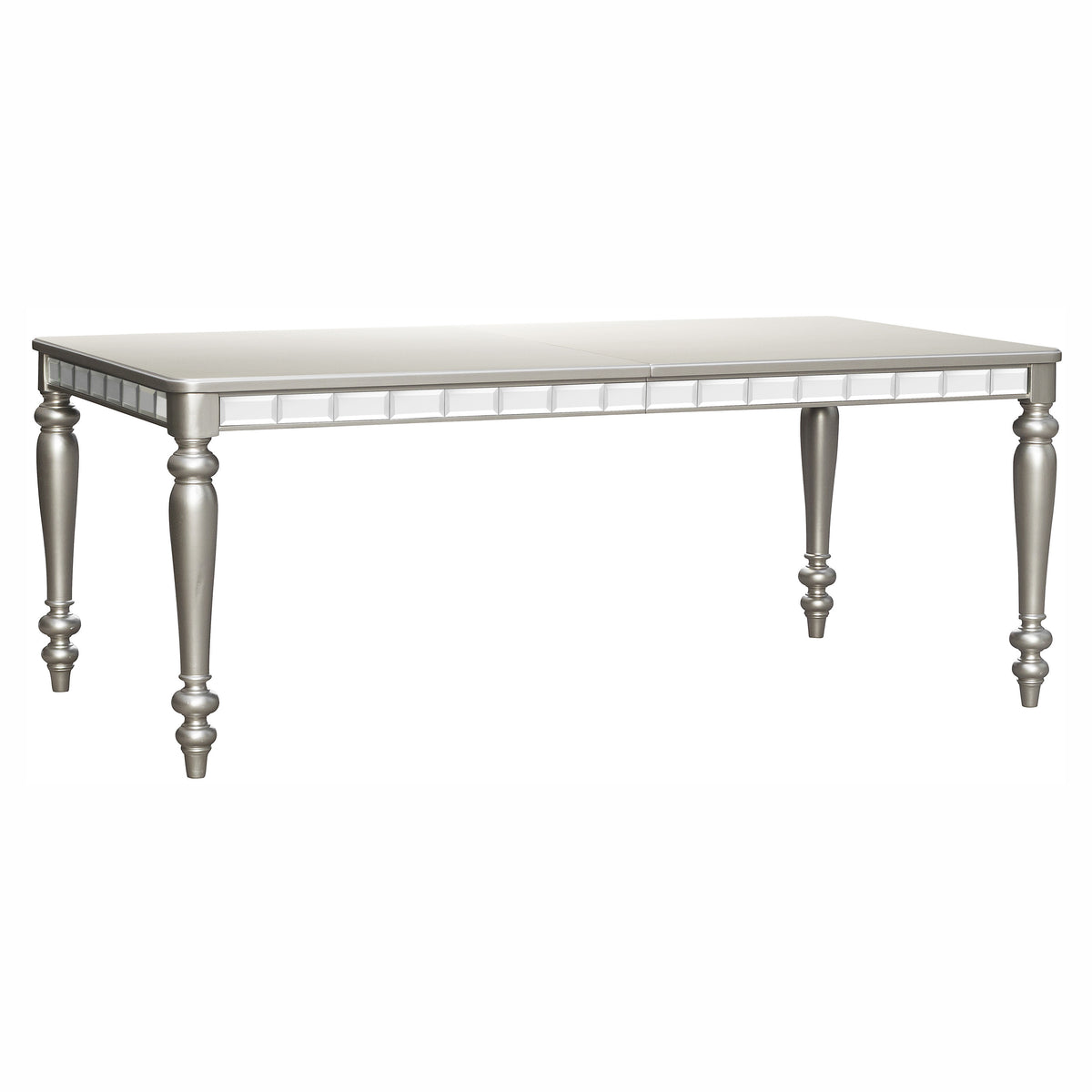 Orsina Silver Mirrored 5-Piece 96" Extendable Dining Set from Homelegance - Luna Furniture