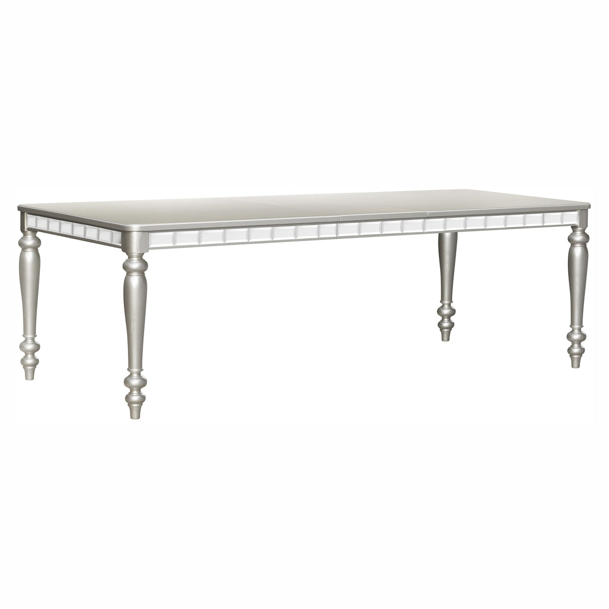 Orsina Silver Mirrored 5-Piece 96" Extendable Dining Set from Homelegance - Luna Furniture