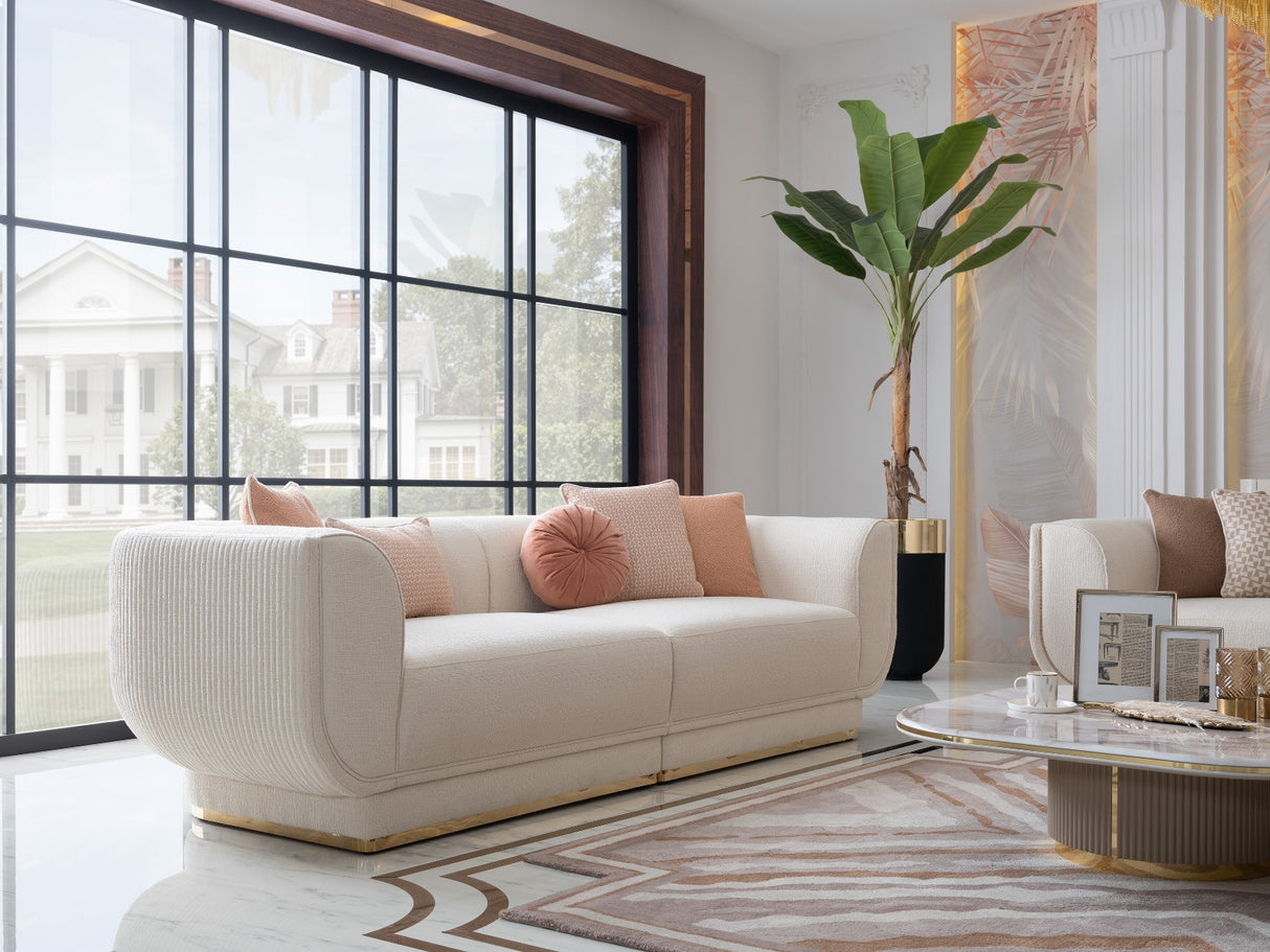 Orsino Beige Living Room Set from Luna Luxury - Luna Furniture