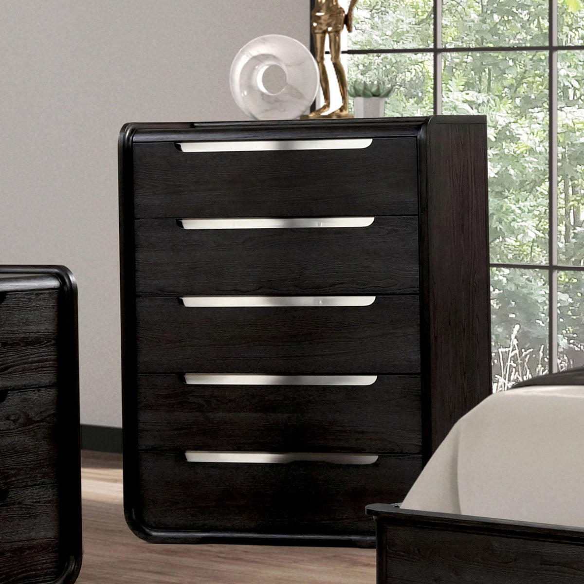 Osterley Black Modern Bedroom Set from Furniture of America - Luna Furniture