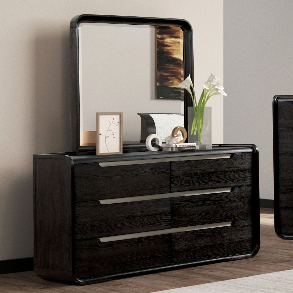 Osterley Black Modern Bedroom Set from Furniture of America - Luna Furniture