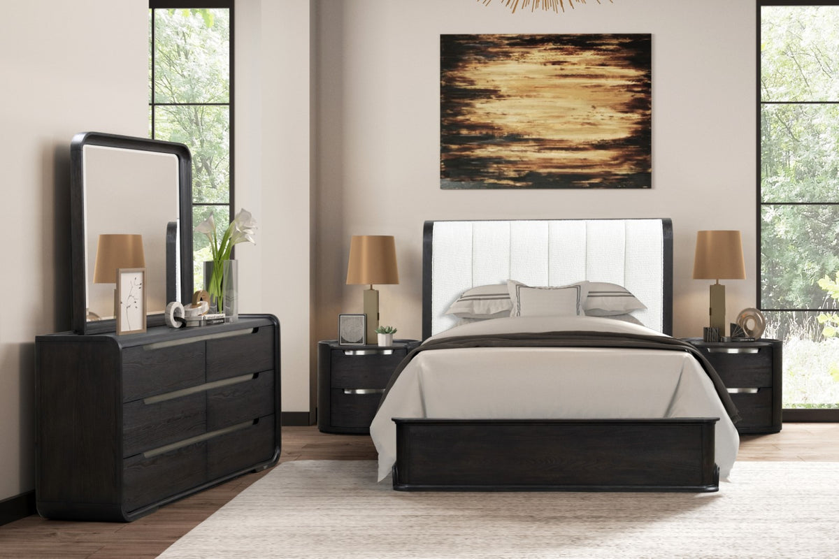 Osterley Black King Bed from Furniture of America - Luna Furniture