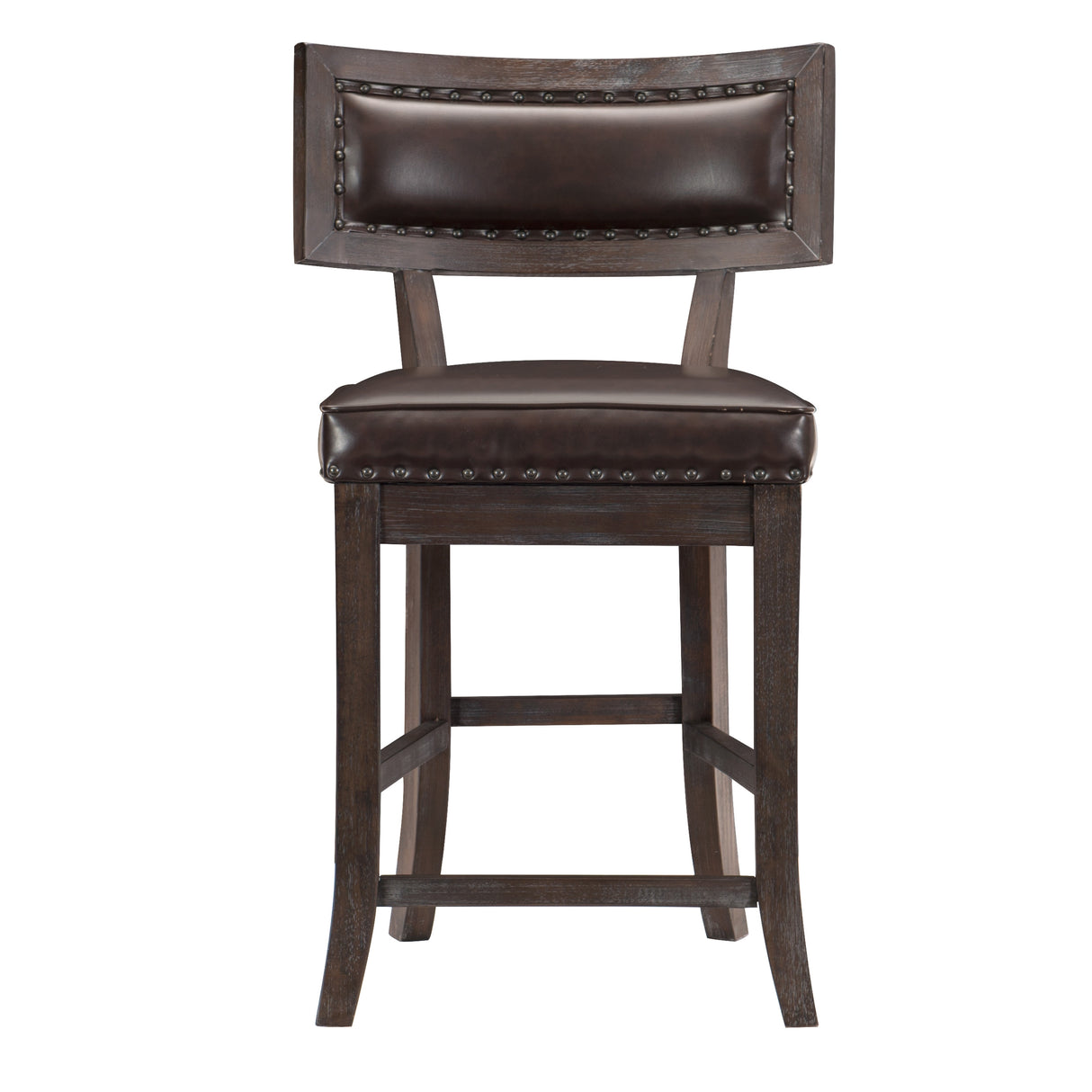 Oxton Dark Cherry/Espresso Faux Leather 7-Piece Extendable Counter Height Set from Homelegance - Luna Furniture