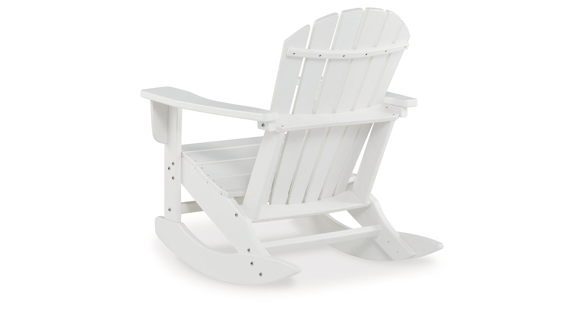 Sundown Treasure White Outdoor Rocking Chair from Ashley - Luna Furniture