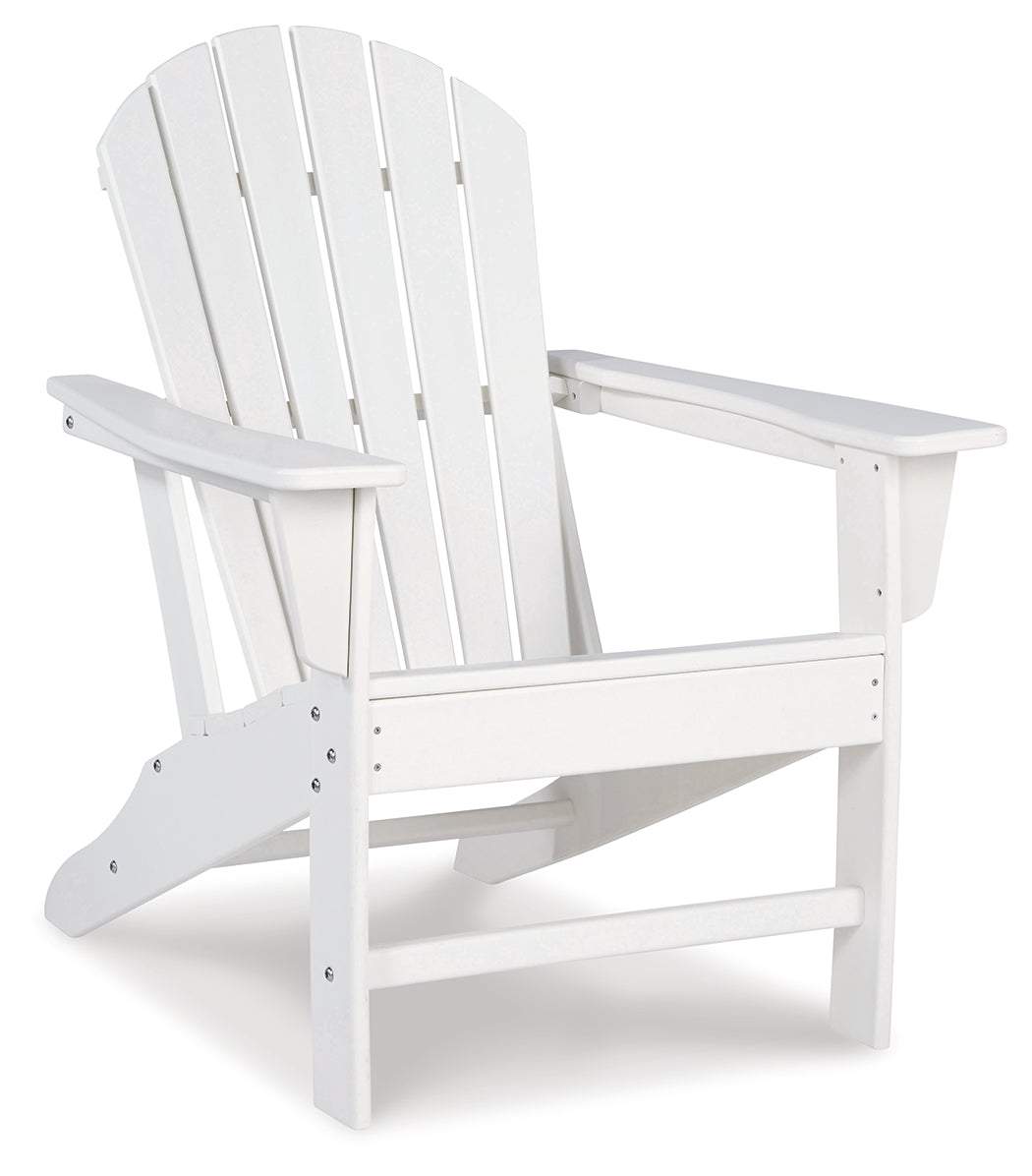 Sundown Treasure Outdoor Chair with End Table in White from Ashley - Luna Furniture