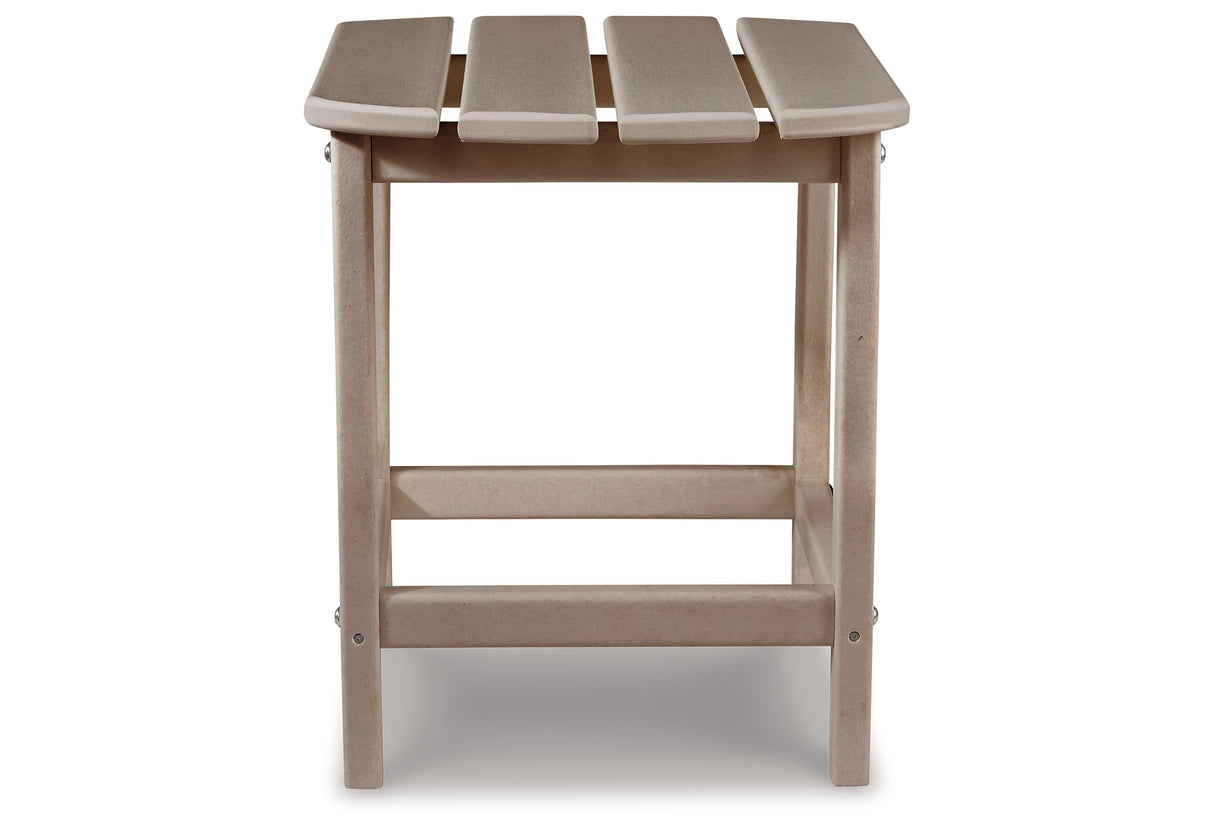 Sundown Treasure Driftwood 4 Adirondack Chairs and Outdoor End Table from Ashley - Luna Furniture
