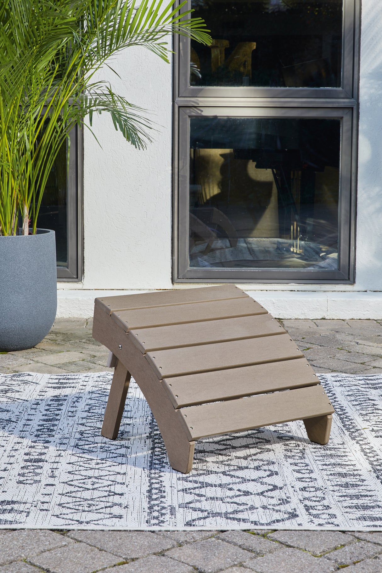 Sundown Treasure Driftwood Outdoor Ottoman from Ashley - Luna Furniture