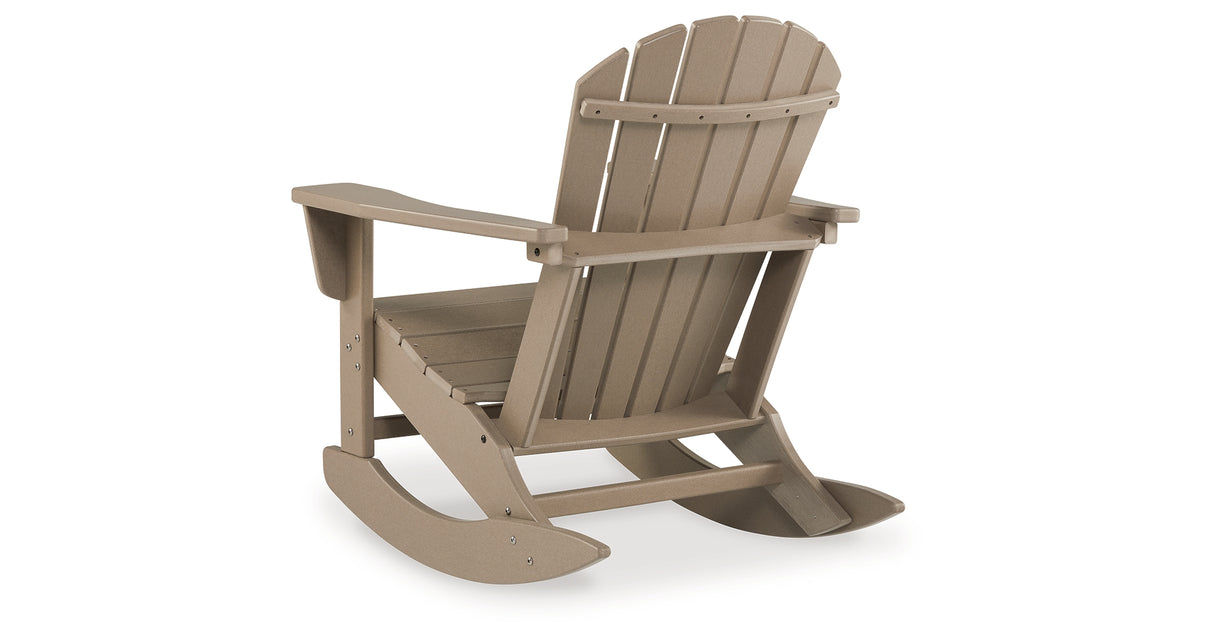 Sundown Treasure Driftwood Outdoor Rocking Chair from Ashley - Luna Furniture