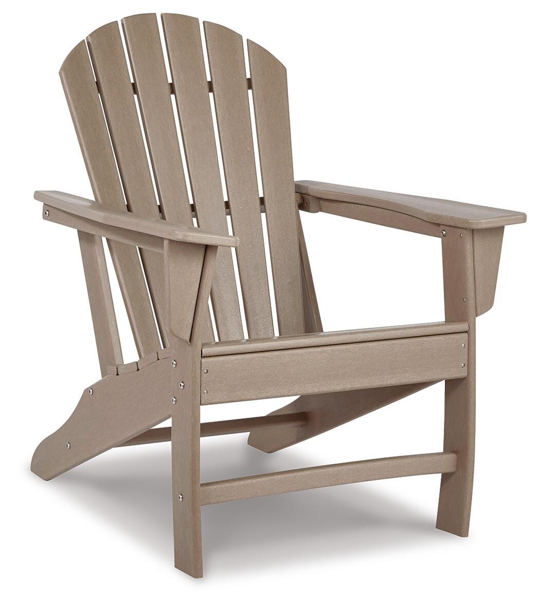 Sundown Treasure Outdoor Chair with End Table in Driftwood from Ashley - Luna Furniture