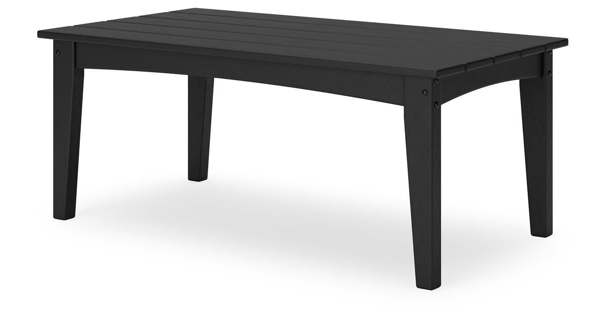 Hyland wave Black Outdoor Coffee Table from Ashley Furniture - Luna Furniture
