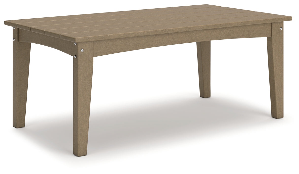 Hyland Wave Driftwood Outdoor Coffee Table from Ashley Furniture - Luna Furniture