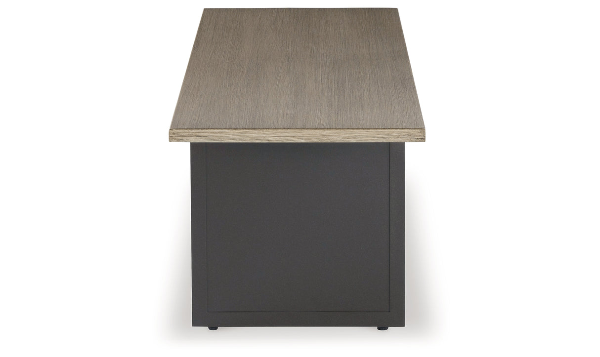 Bree Zee 4-Piece Outdoor Sectional with End Table in Brown from Ashley - Luna Furniture