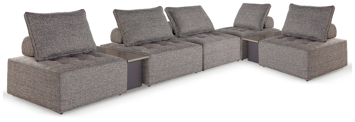 Bree Zee Brown 7-Piece Outdoor Modular Seating from Ashley - Luna Furniture