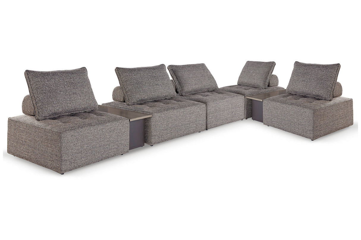 Bree Zee Brown 7-Piece Outdoor Modular Seating from Ashley - Luna Furniture