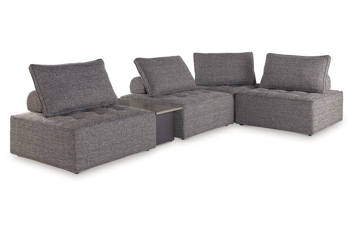 Bree Zee Brown 5-Piece Outdoor Sectional from Ashley - Luna Furniture