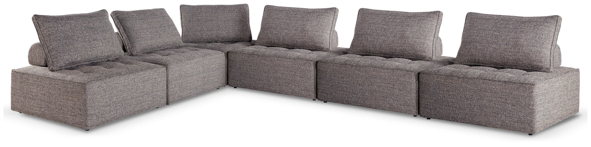 Bree Zee Brown 6-Piece Outdoor Modular Seating from Ashley - Luna Furniture