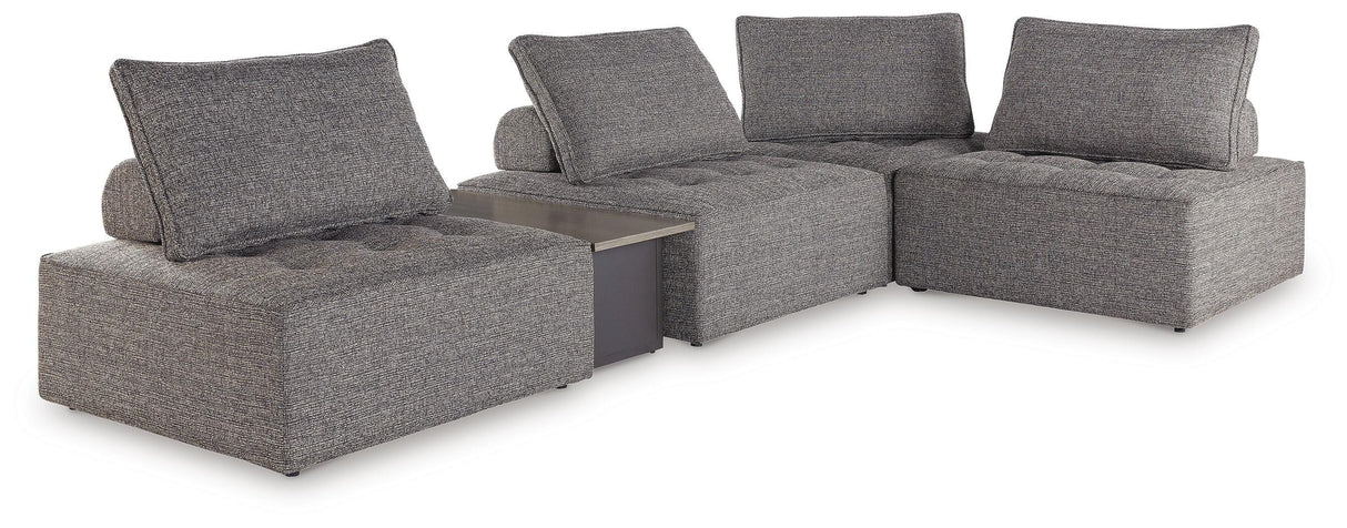 Bree Zee Brown 5-Piece Outdoor Sectional from Ashley - Luna Furniture
