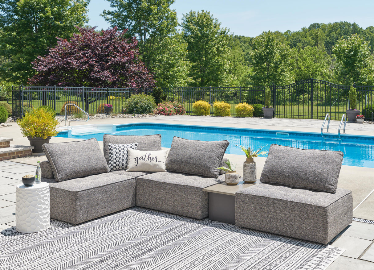 Bree Zee Brown 5-Piece Outdoor Sectional from Ashley - Luna Furniture