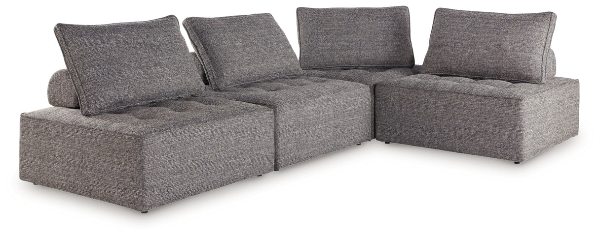 Bree Zee Brown 4-Piece Outdoor Sectional from Ashley - Luna Furniture