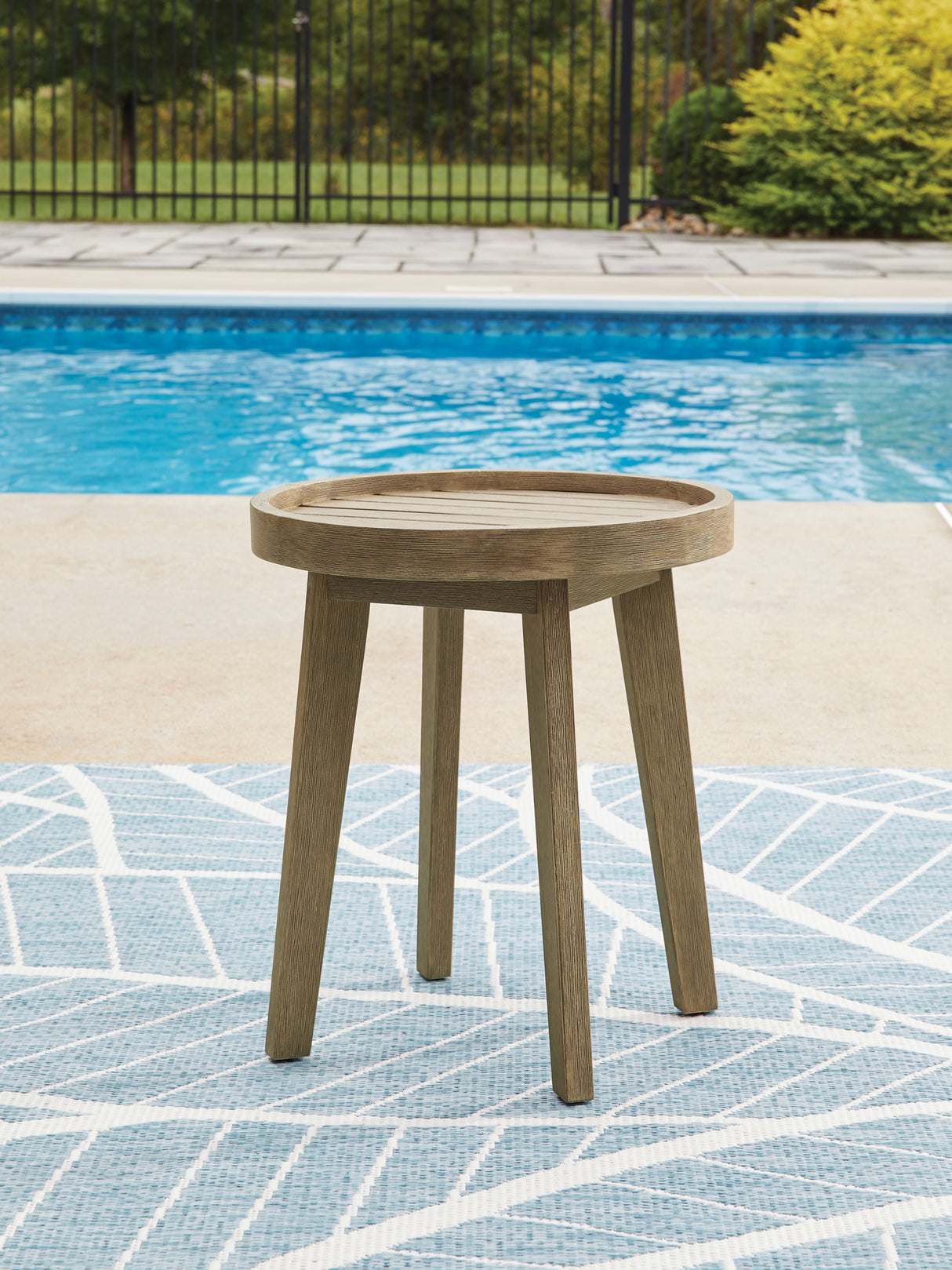 Marina Sun Beige Outdoor End Table from Ashley Furniture - Luna Furniture