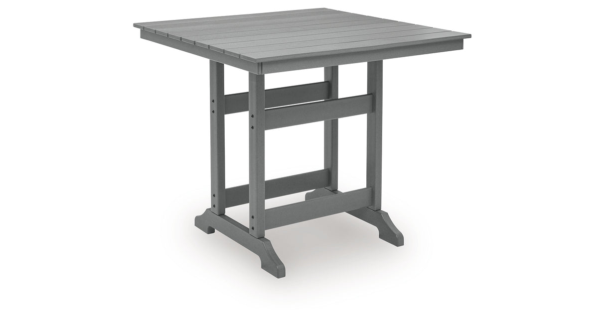 Sanctuary Beach Dark Gray Outdoor Counter Height Dining Table from Ashley Furniture - Luna Furniture
