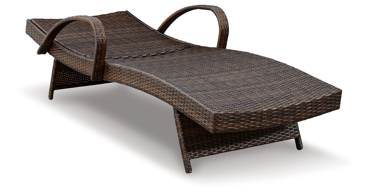 Kantana Brown Chaise Lounge from Ashley Furniture - Luna Furniture