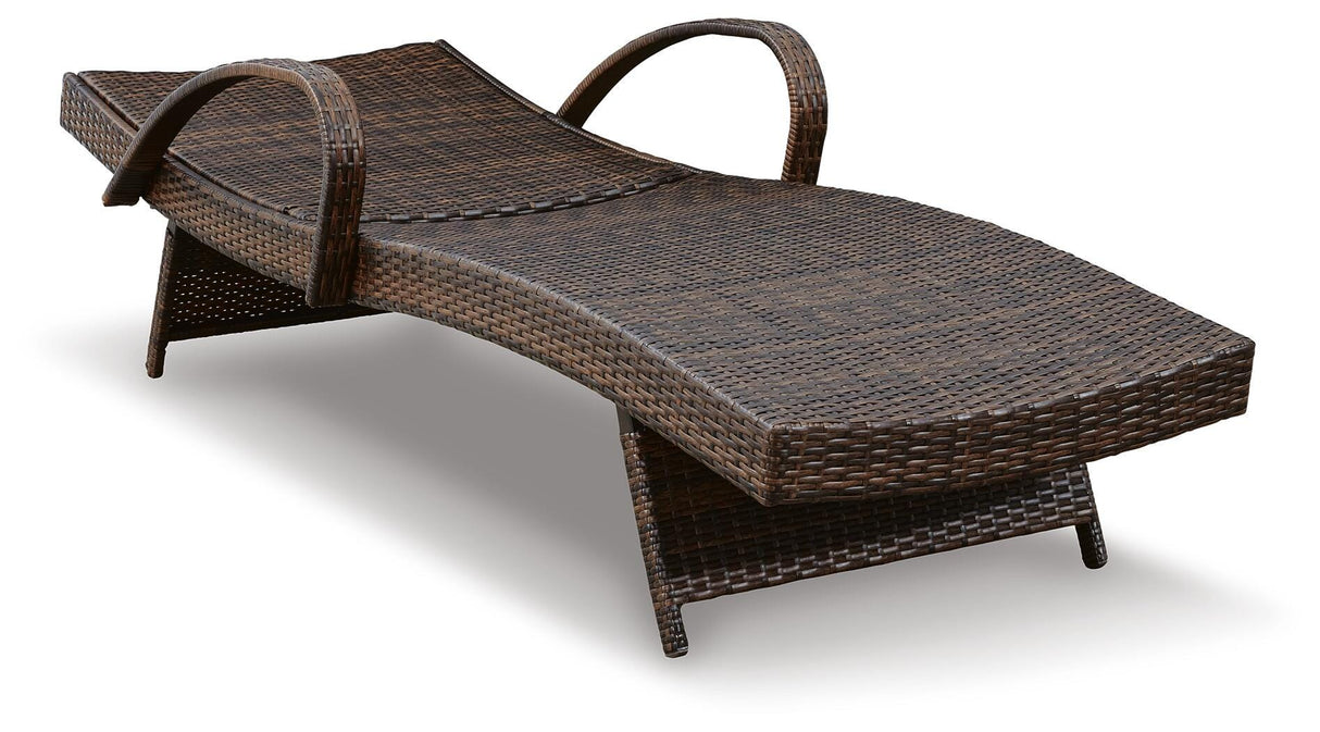 Kantana Brown Chaise Lounge from Ashley Furniture - Luna Furniture