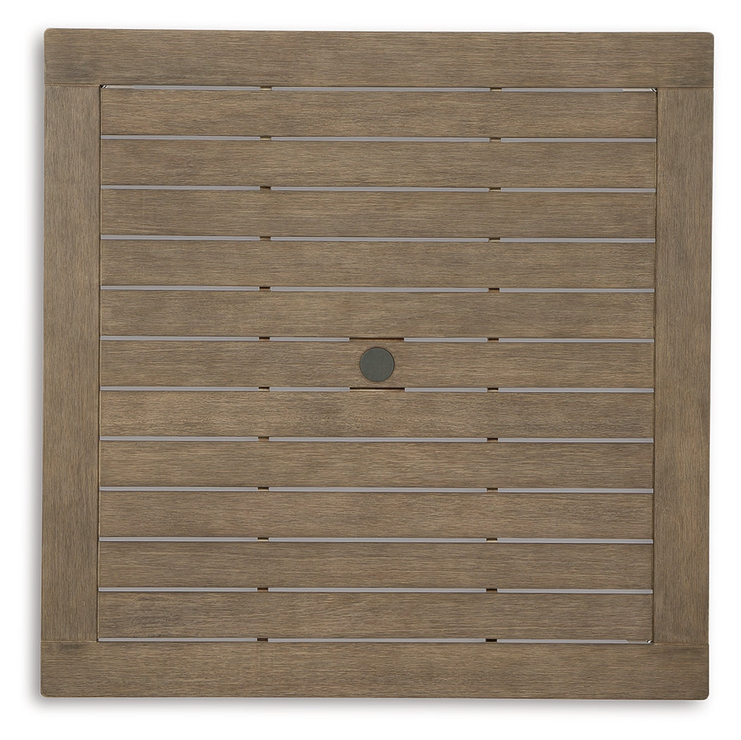 Aria Plains Brown Outdoor Dining Table from Ashley - Luna Furniture