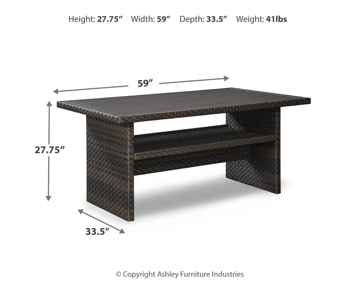 Easy Isle Dark Brown/Beige Multi-Use Table from Ashley Furniture - Luna Furniture