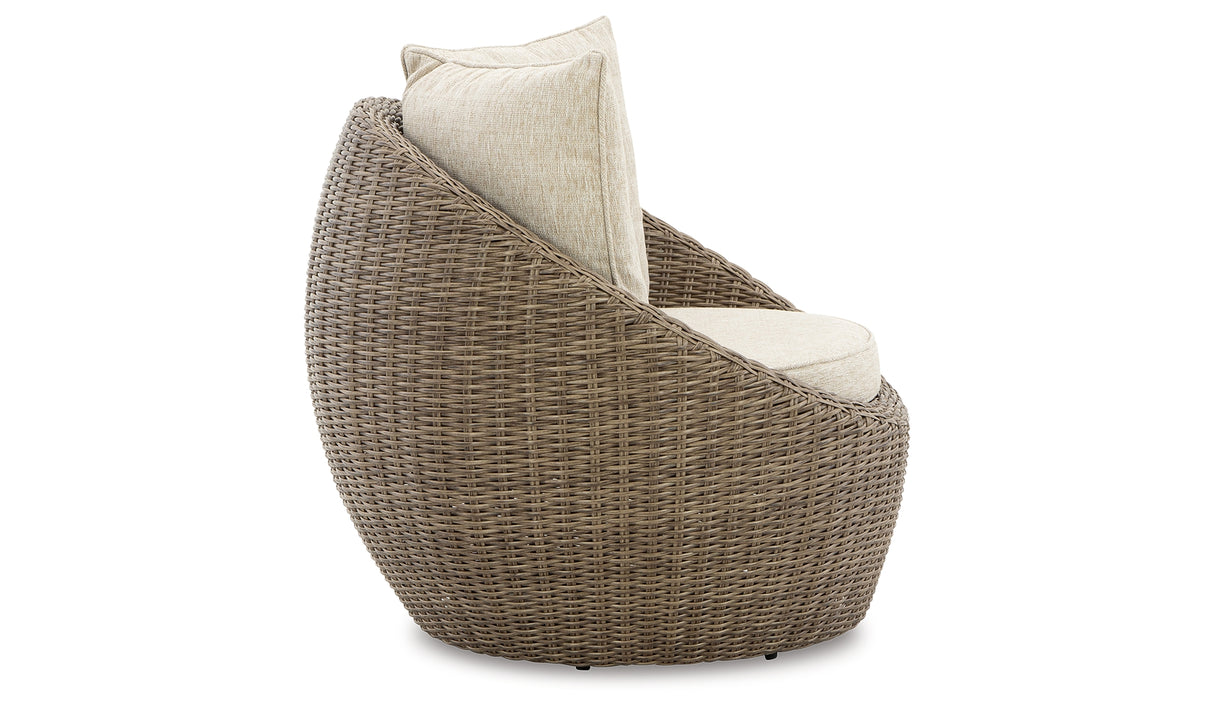 Danson 2 Swivel Lounge Chairs and End Table from Ashley Furniture - Luna Furniture