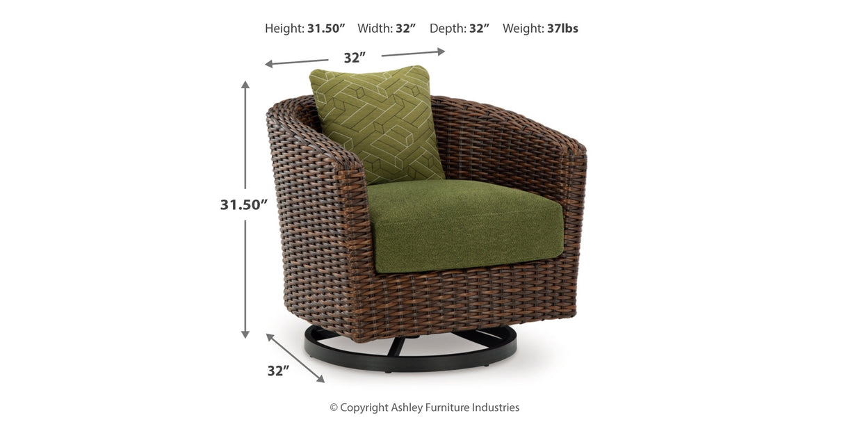 Horizon Hall Outdoor Sofa, 2 Lounge Chairs, Ottoman and Coffee Table from Ashley Furniture - Luna Furniture