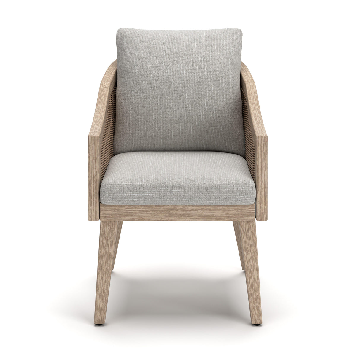Thunder Trails Light Gray/Beige Outdoor Arm Chair, Set of 2 from Ashley - Luna Furniture